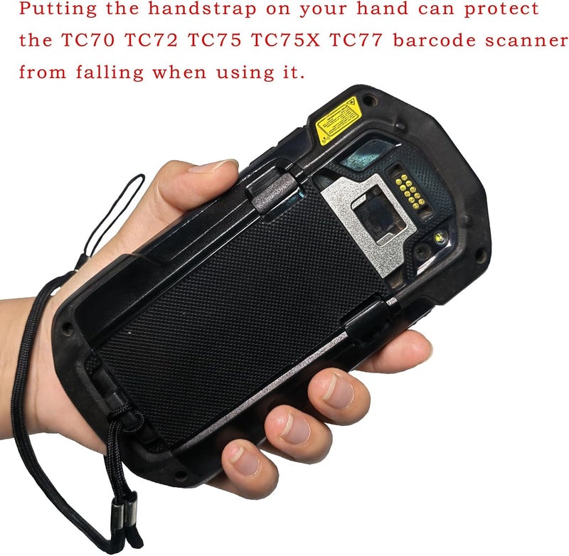 EXCEMO 10Pcs TC70 Trigger Handle Hand Strap and Clip for Zebra Symbol TC70 TC72 TC75 TC75X TC77 Barcode Scanner Handheld PDA, Drop-Resistant Clip and Handstrap to Replace ADP-TC7X-CLHTH-10 - Image 2